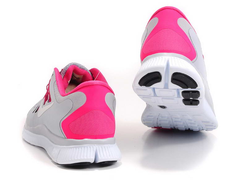 nike Free Run 5.0 V2 Womens  Running Shoes New Breathable Gray Pink (8)